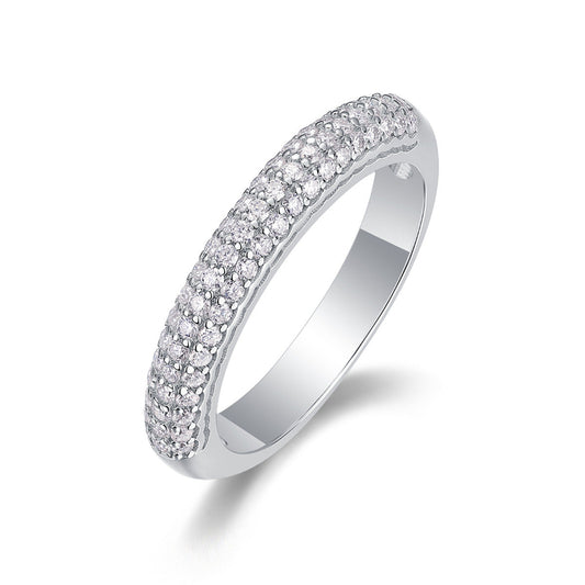 S925 Silver Moissanite Dome Ring

