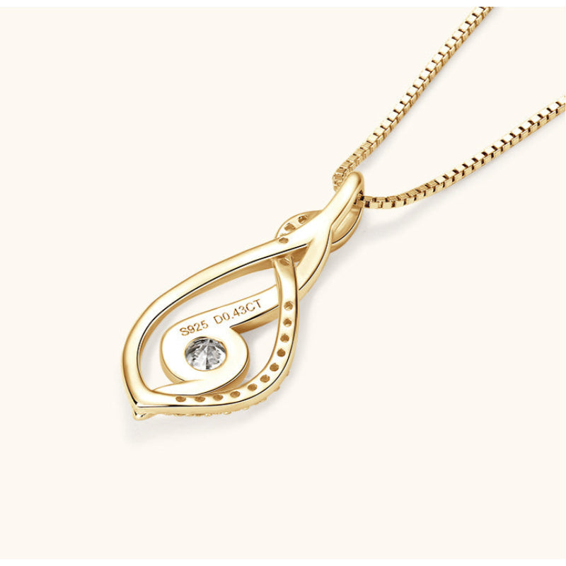 Asymmetrical Swirl Moissanite Charm

