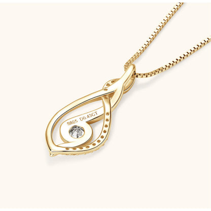 Asymmetrical Swirl Moissanite Charm

