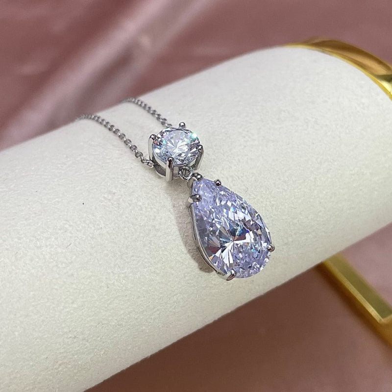 Dazzling Pear & Circle Necklace

