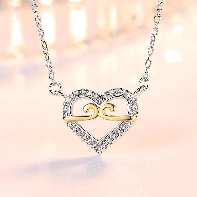 Silver and Gold Swirl Heart
