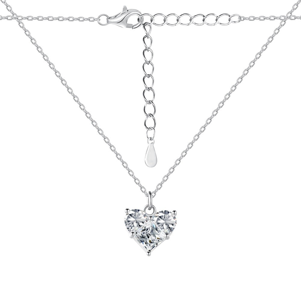 Trio Stone Heart Pendant