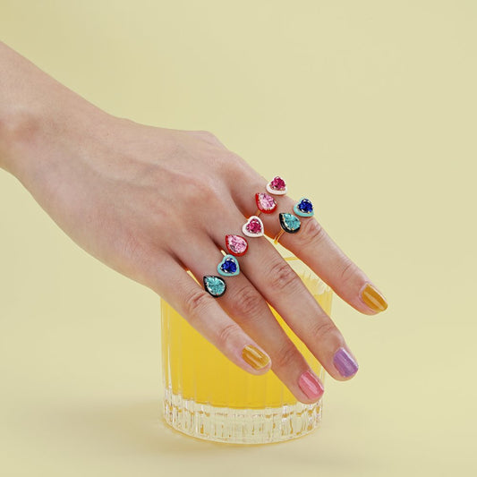 Pink Gemstone Bypass Ring

