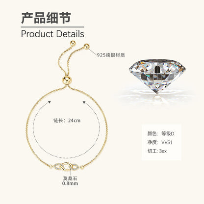 Elegant Moissanite Slider Bracelet

