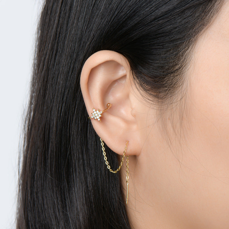 Shimmering Chain Dangle Earrings