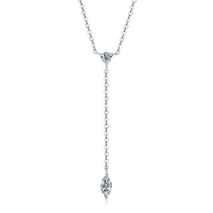 Everyday Moissanite Lariat Necklace

