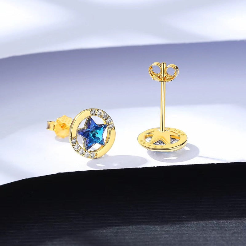 Blue and Gold Studs