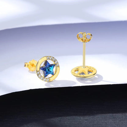 Blue and Gold Studs
