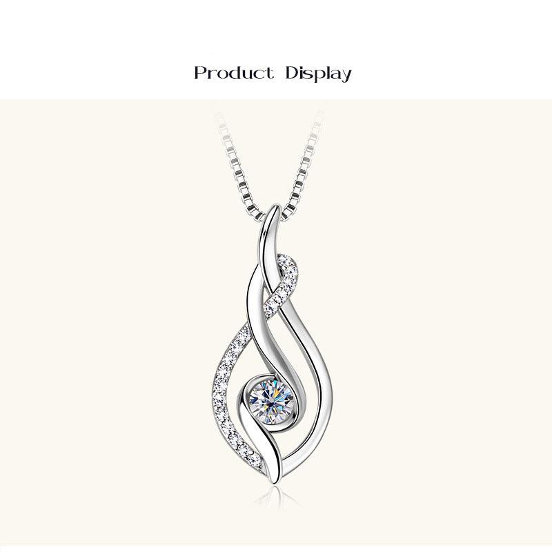 Versatile Swirl Moissanite Statement Necklace

