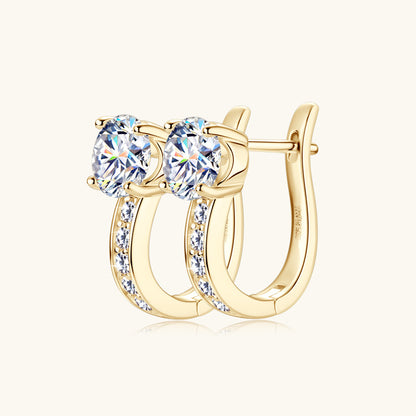 6.5mm Moissanite D-Grade Huggie Hoops

