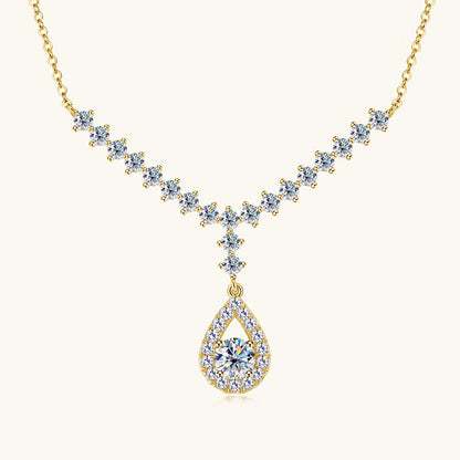 Modern Moissanite Y-Shape Necklace

