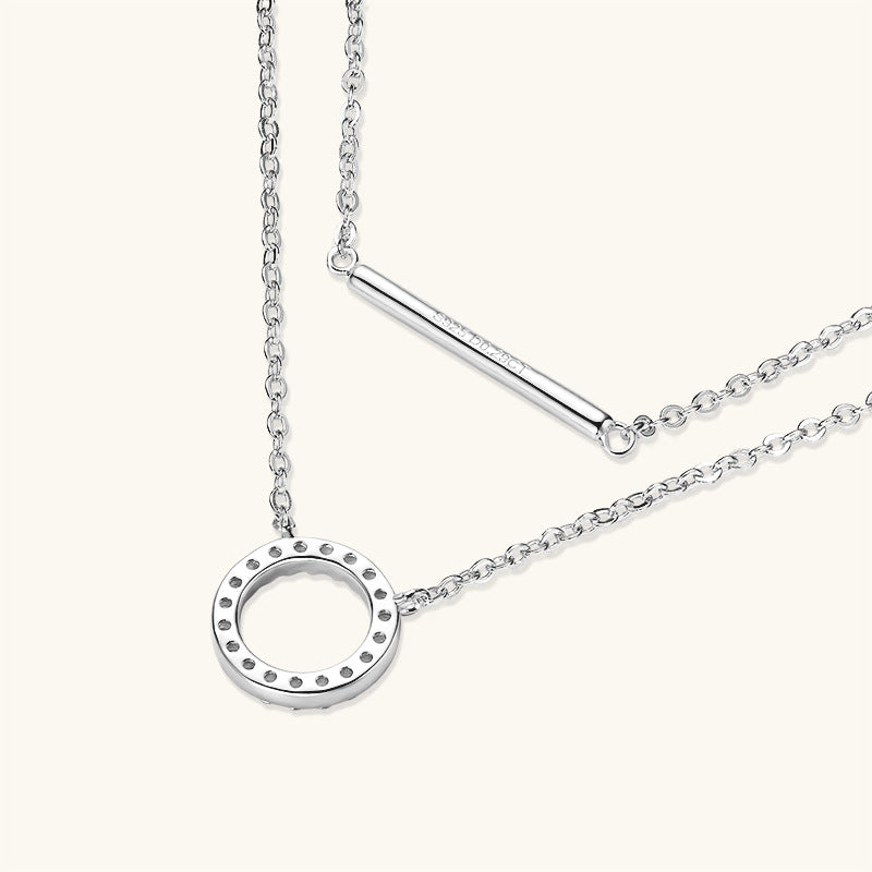 floating moissanite necklace