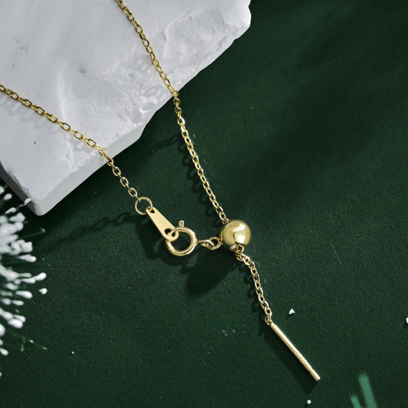 Modern Gold Tassel Necklace

