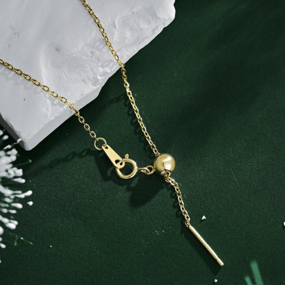 Modern Gold Tassel Necklace

