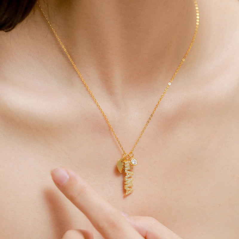 Sentimental "Mama" Charm Necklace


