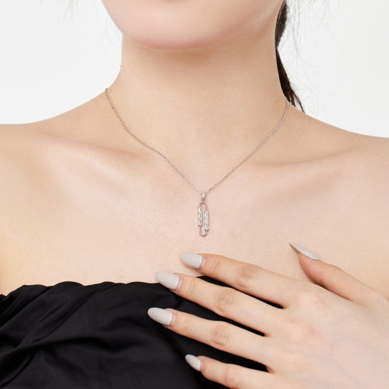 Fashion Gold Chain with Colorful Rectangle Gems

