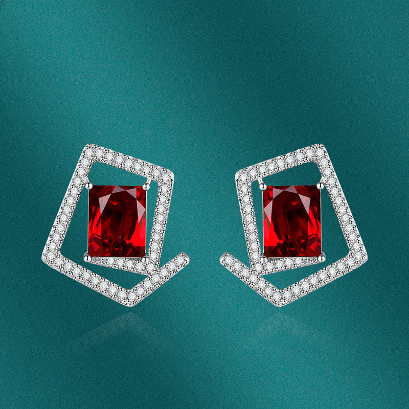 Timeless Red Stone Earrings