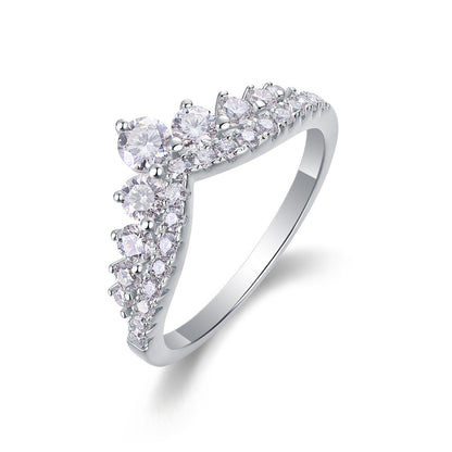 Tiara Style Moissanite Wedding Band

