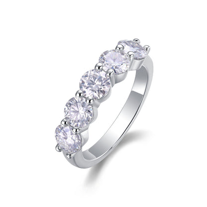 Classic Round Cut Moissanite Eternity Band

