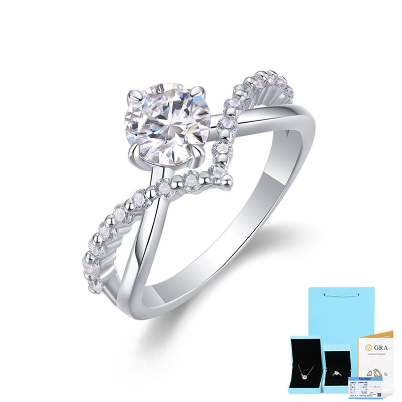 Unique Moissanite Engagement Ring

