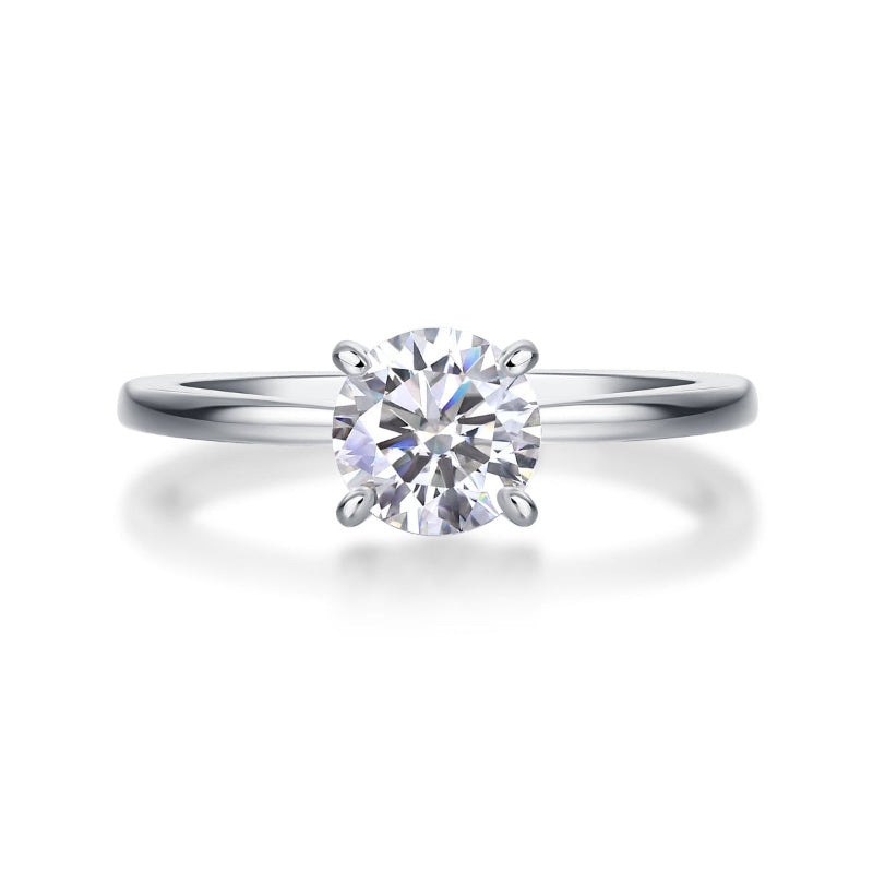 Classic Four-Prong Moissanite Engagement Ring


