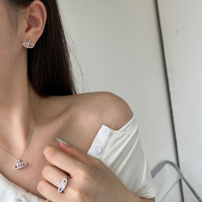 Minimalist Silver Planet Necklace