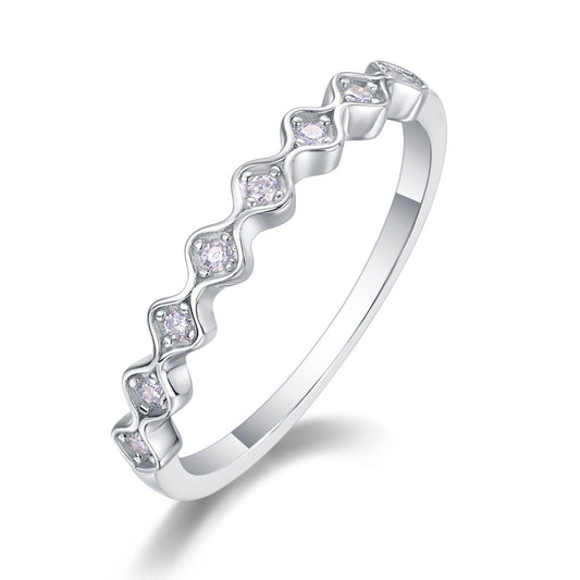 Zigzag Moissanite Anniversary Ring

