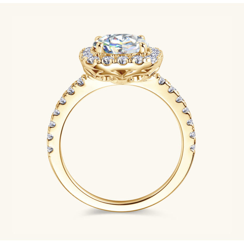 Delicate Pave Band Moissanite Ring

