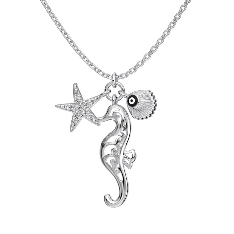 Seahorse, Starfish, and Shell Charm Set

