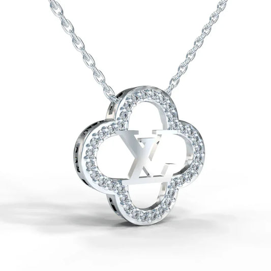 Elegant Gold LV Clover Pendant Necklace - JIMMY JEWELRY 01