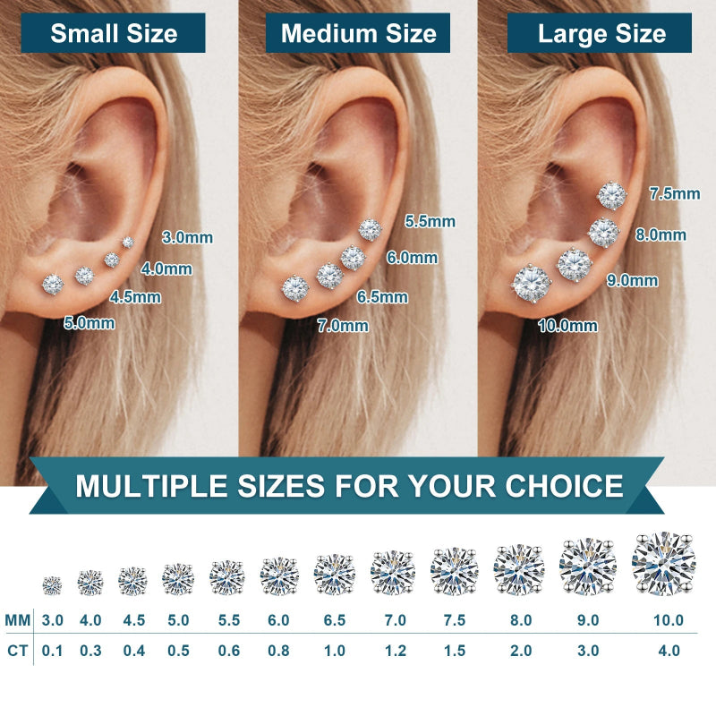Luxurious Moissanite Screw Studs