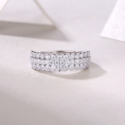 0.55cm High Moissanite Wedding Band

