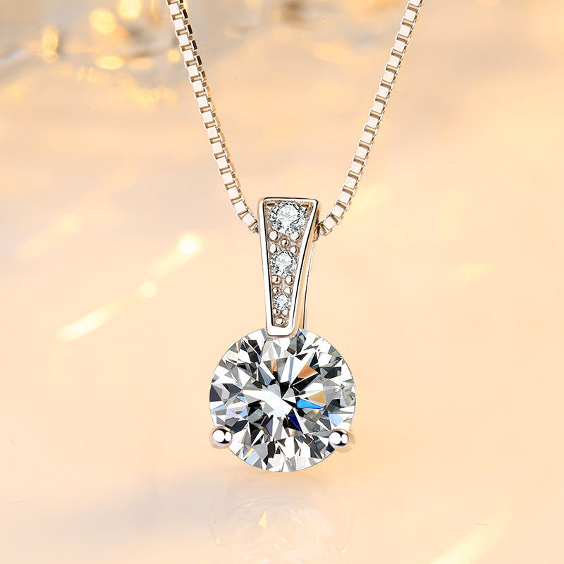 Rhinestone Solitaire Necklace


