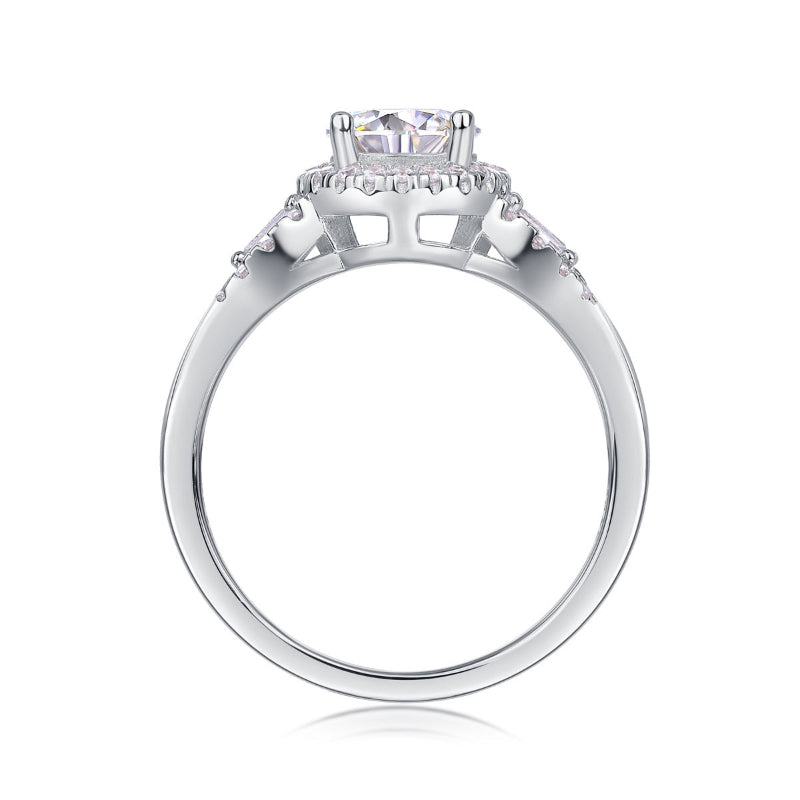 Round Moissanite Center Stone Ring (6.5mm/0.26in)

