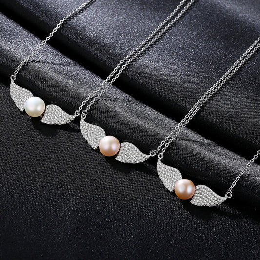 Angel Wing Pearl Pendant

