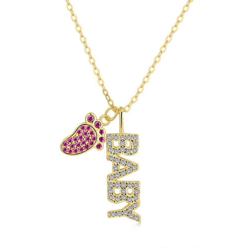 Sparkling "Baby" Vertical Charm



