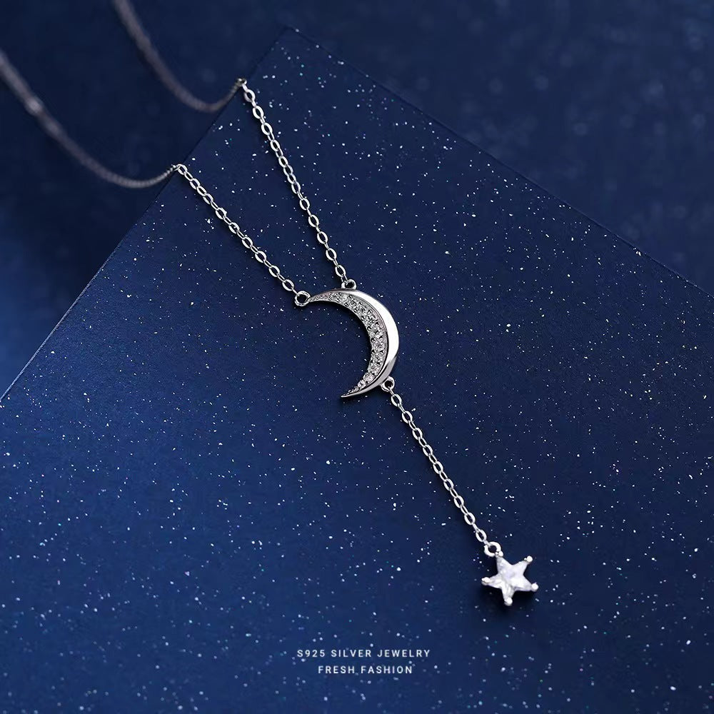 diamond moon star necklace