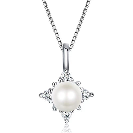 pearl diamond necklace