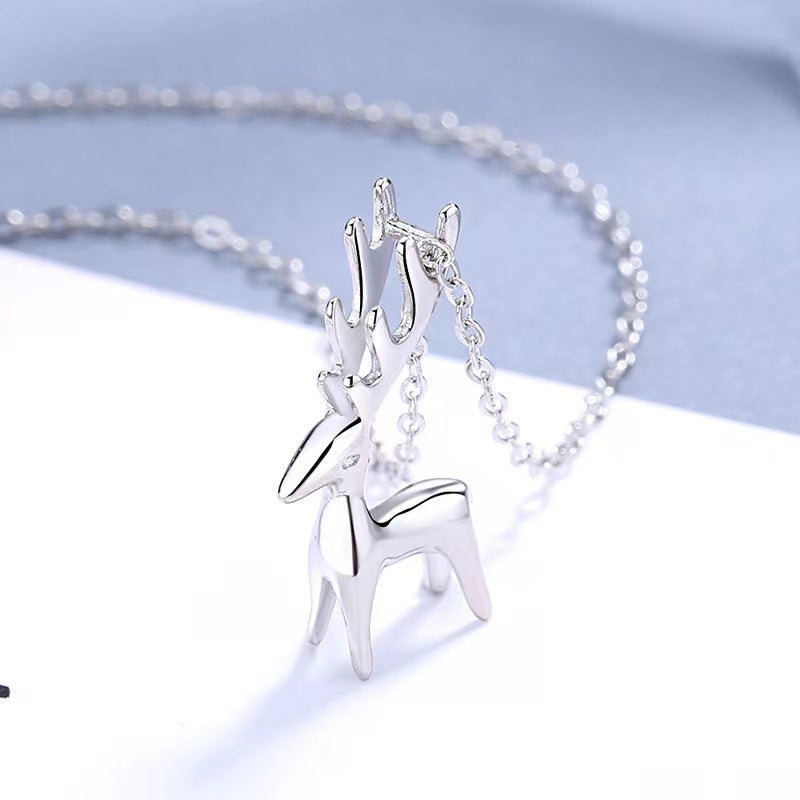 fashione silver deer necklace 