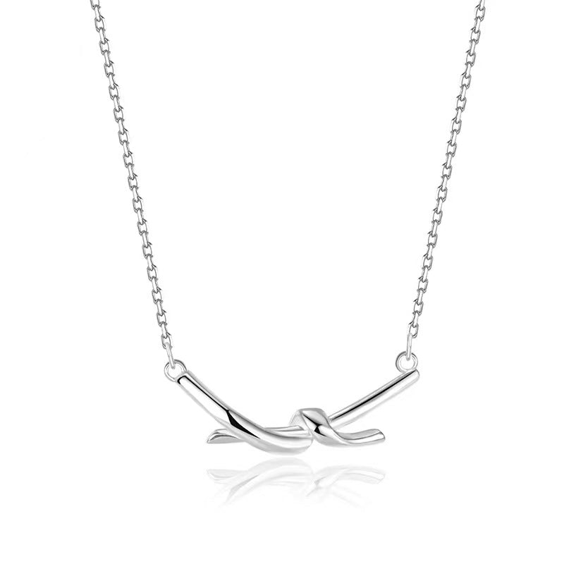 knot necklace silver