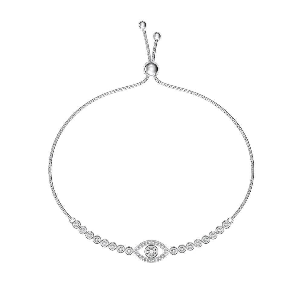 cubic zirconia evil eye bracelet