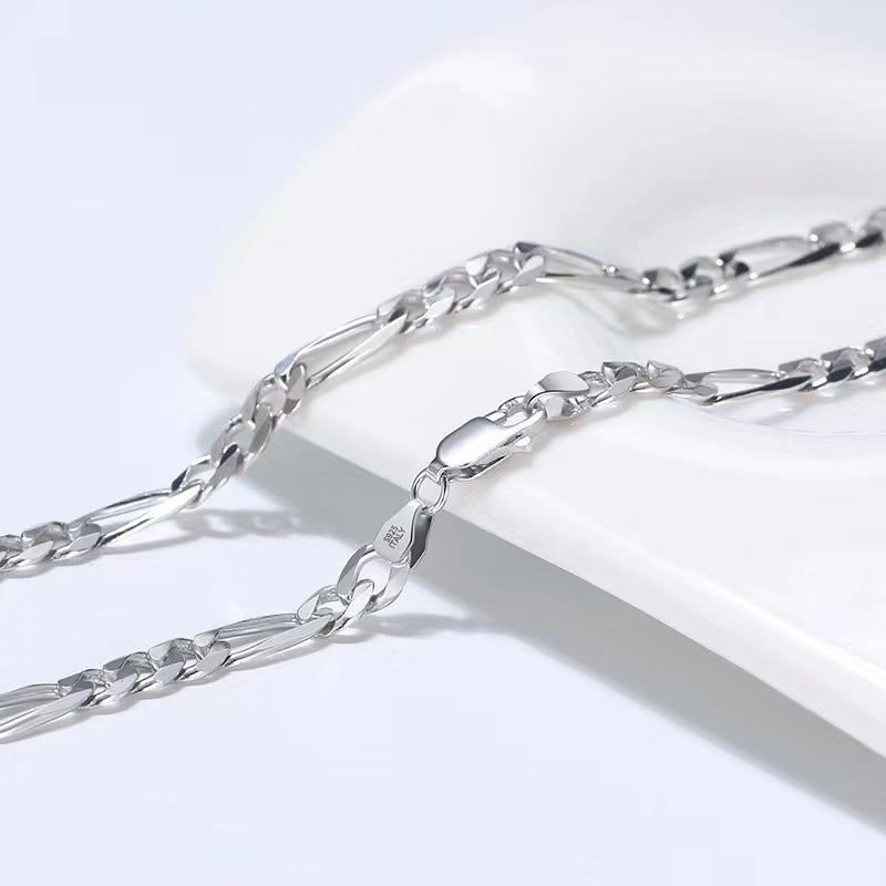 custom figaro silver chain cheaper price 