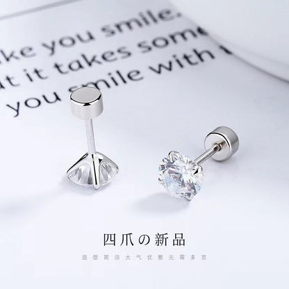 flat back ball stud earrings