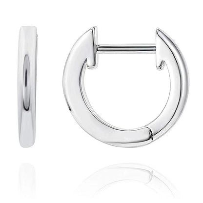 silver cuff hoop earrings