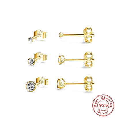 stud earrings diamond gold