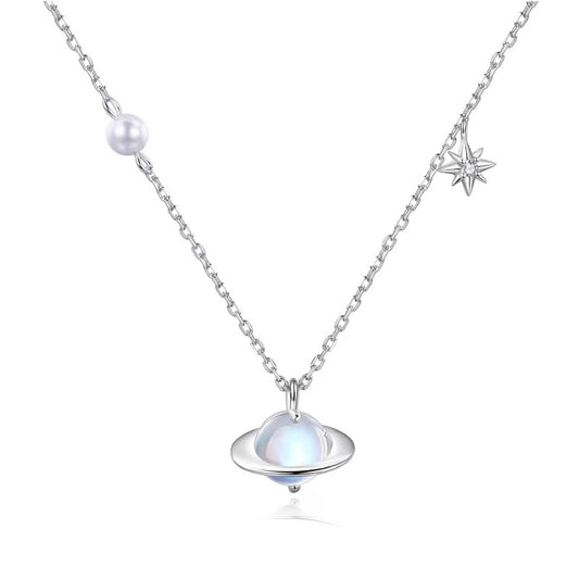 moonstone planet necklace