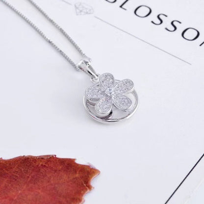 diamond flower necklace