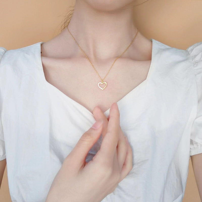 diamond heart necklace pendant for women