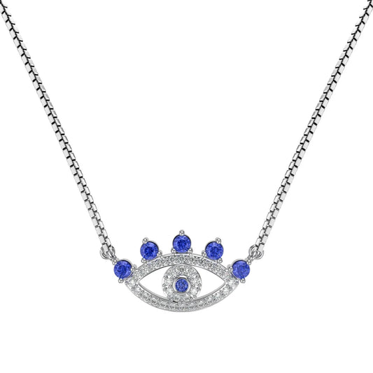 sterling silver evil eye necklace
