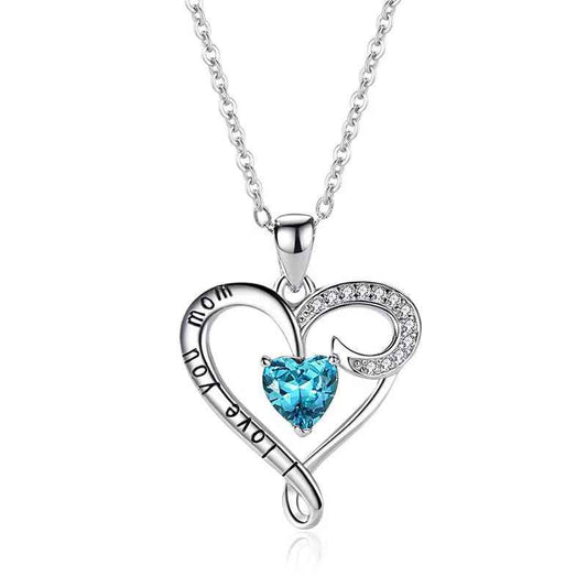 i love you mom silver pendant